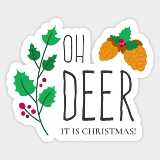 Christmas badges with lovely hand drawn elements and quotes Sticker